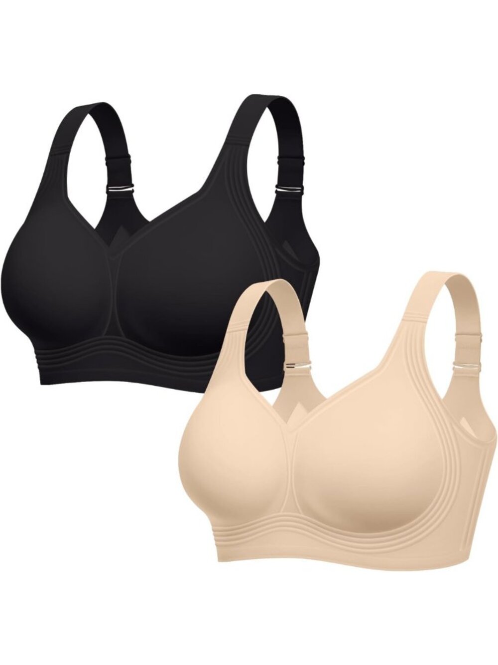 Supportive Plus Size Jelly Bras for Women - No Underwire, Push Up Comfort